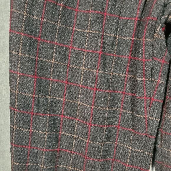Pendleton Pants Womens 12 Black Plaid Dress Wool Classic Fit Flat Front Vintage - Picture 6 of 9